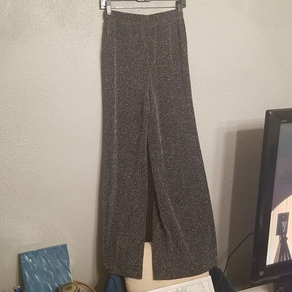 Rokoko Wide Leg Metallic Black Multicolored High Waist Pants Sz. Small - Picture 10 of 14